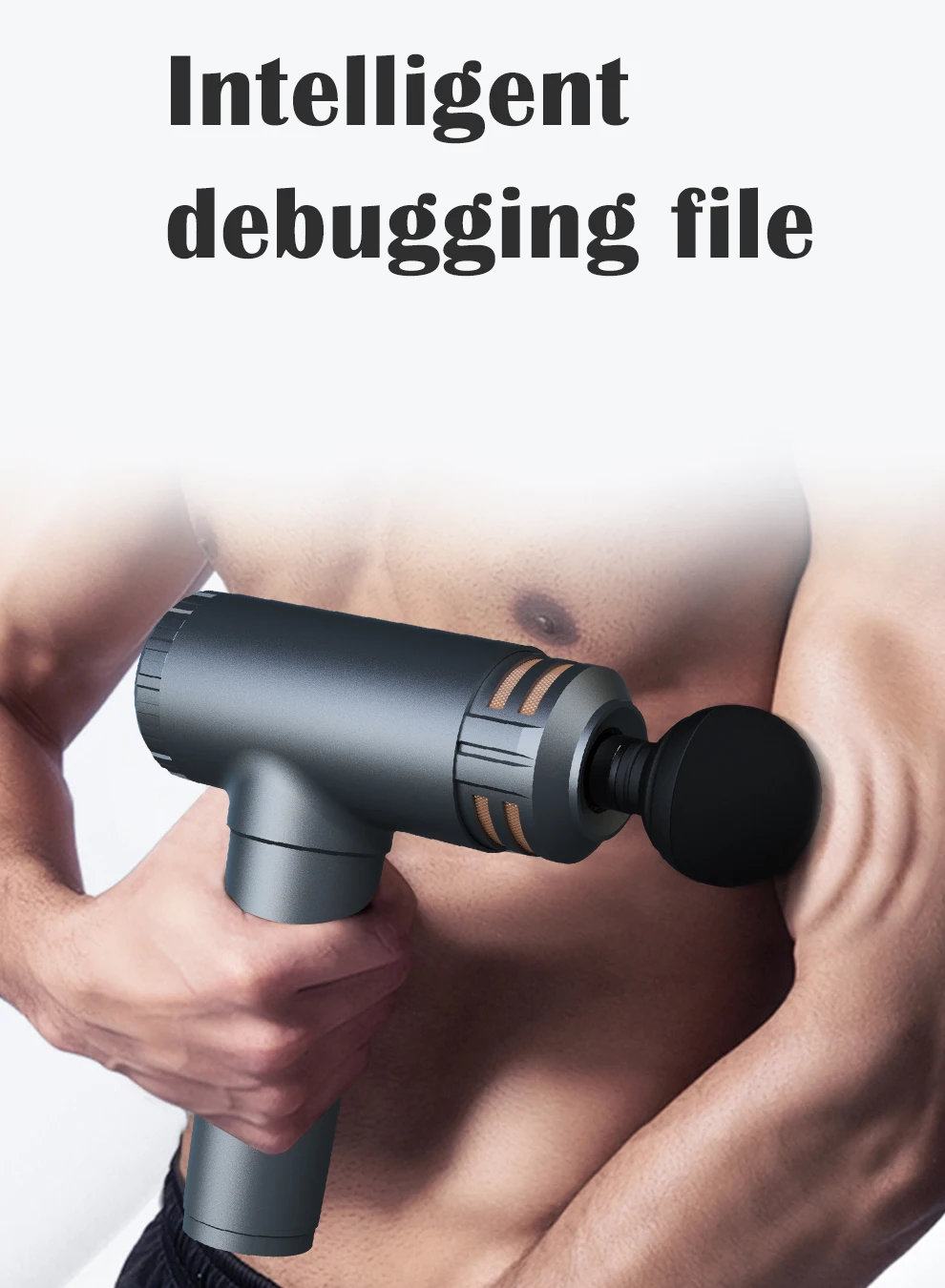 Deep Tissue Handheld Electric Quite Fascial Massage Gun 10 Heads Mini Muscle Relax Electric Massager for Different Muscle
