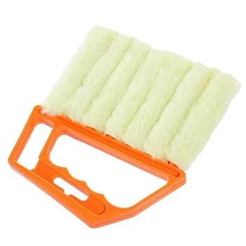 Microfiber Window Cleaning Brush Air Conditioner Duster Cleaner with Washable Venetian Blind Blade Cloth