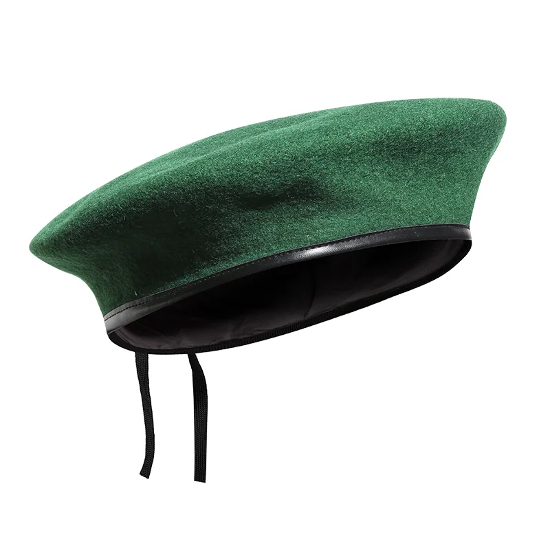 羊毛绿色设计你自己的军队战术士兵 milit尔刺绣帽定制军事贝雷帽帽