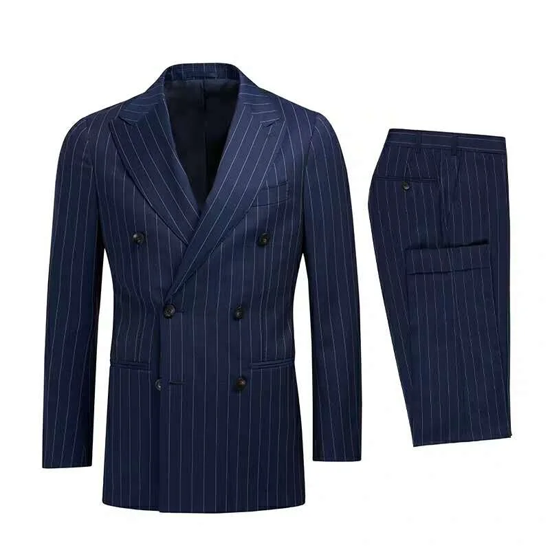 MTM Made to Measure Custom Handmade Man Suits Light Wool Blue Coat Pant Men Suit Bespoke Mens Suits