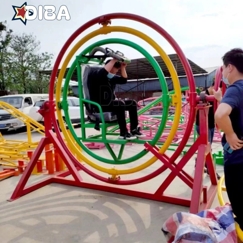 Customized 360 Degree Rotating Games 6 Seats Attraction Rides Human Gyroscope for Sale
