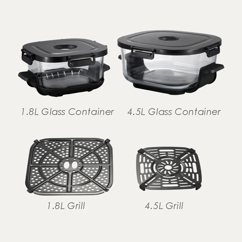 Crispy Intelligent Temperature Controlled Fully Automatic Electric Air Fryer Modern Squa aperçu 5