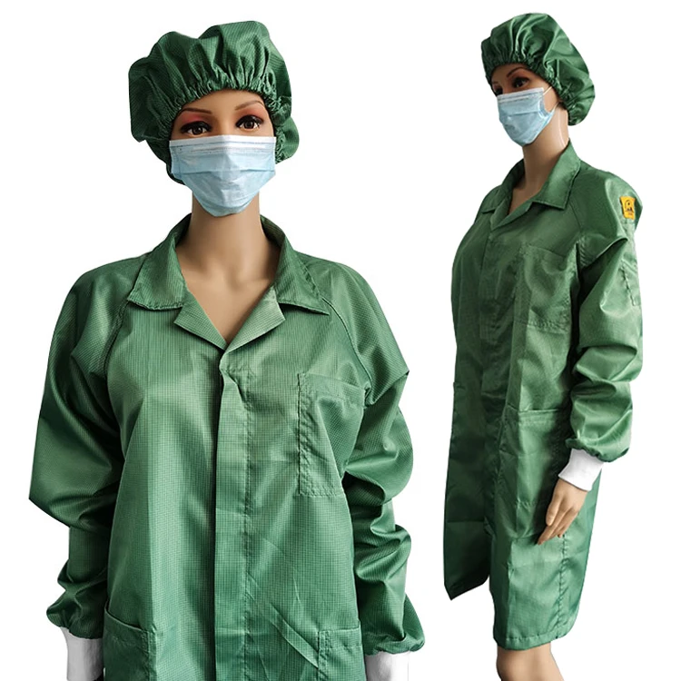 Clean Room Robe ALLESD Dust Free Various Size Static Protective Cleanroom ESD Robe ...