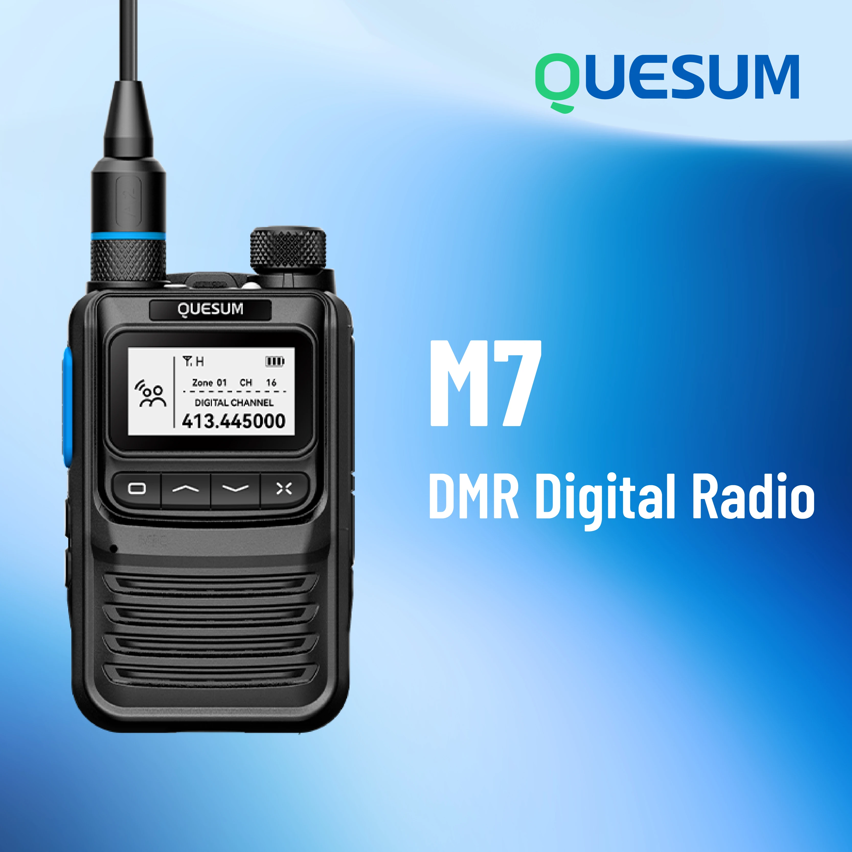2026 New QUANSHENG DMR Two Way Radio M7 Walkie Talkie License Free PMR446 FRS Radio Walkie-Talkies