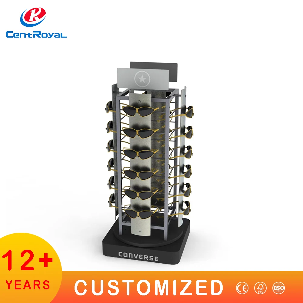 Shopping Mall Metal Countertop Sunglasses Display Rack Optical Display