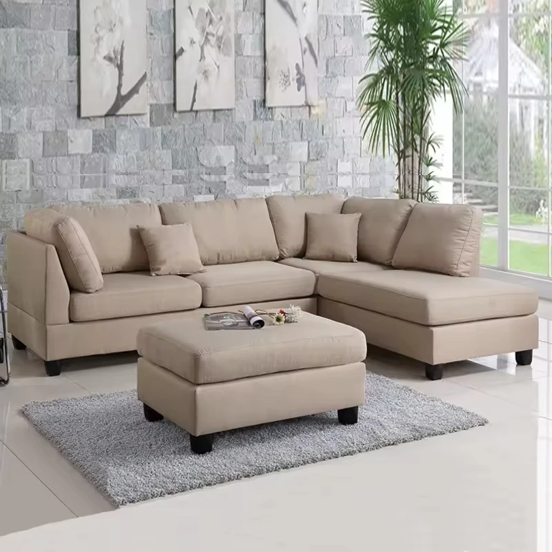 High Quality Modern Modular Couch Small Corner Sofa Luxury Fabric I Shape Living Room Sofa Set