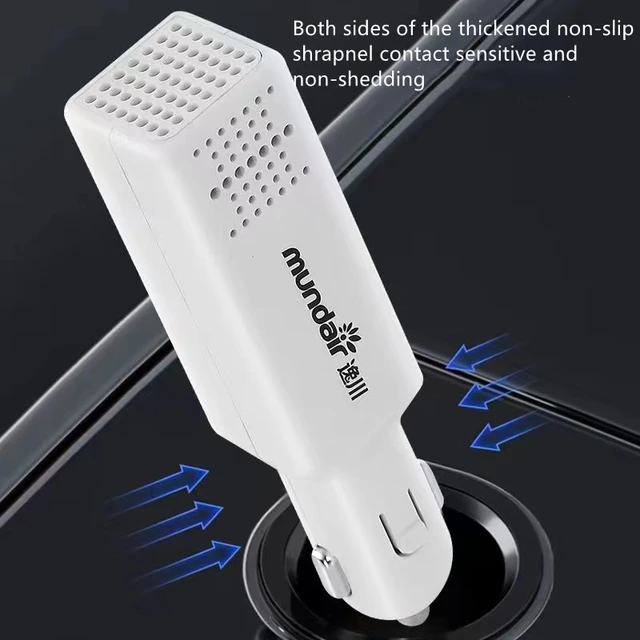 Simple White Portable Car Smoke Air Cleaner Effective Remover Vehicle Power Supply Air Purifier