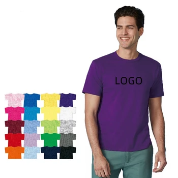 High quality 100% Cotton 180gsm short sleeve oem logo custom design plain blank cotton t shirt men
