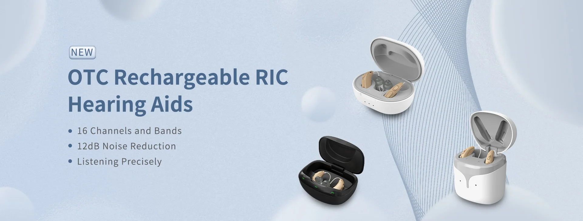 OTC Rechargeable RIC Hearing Aids