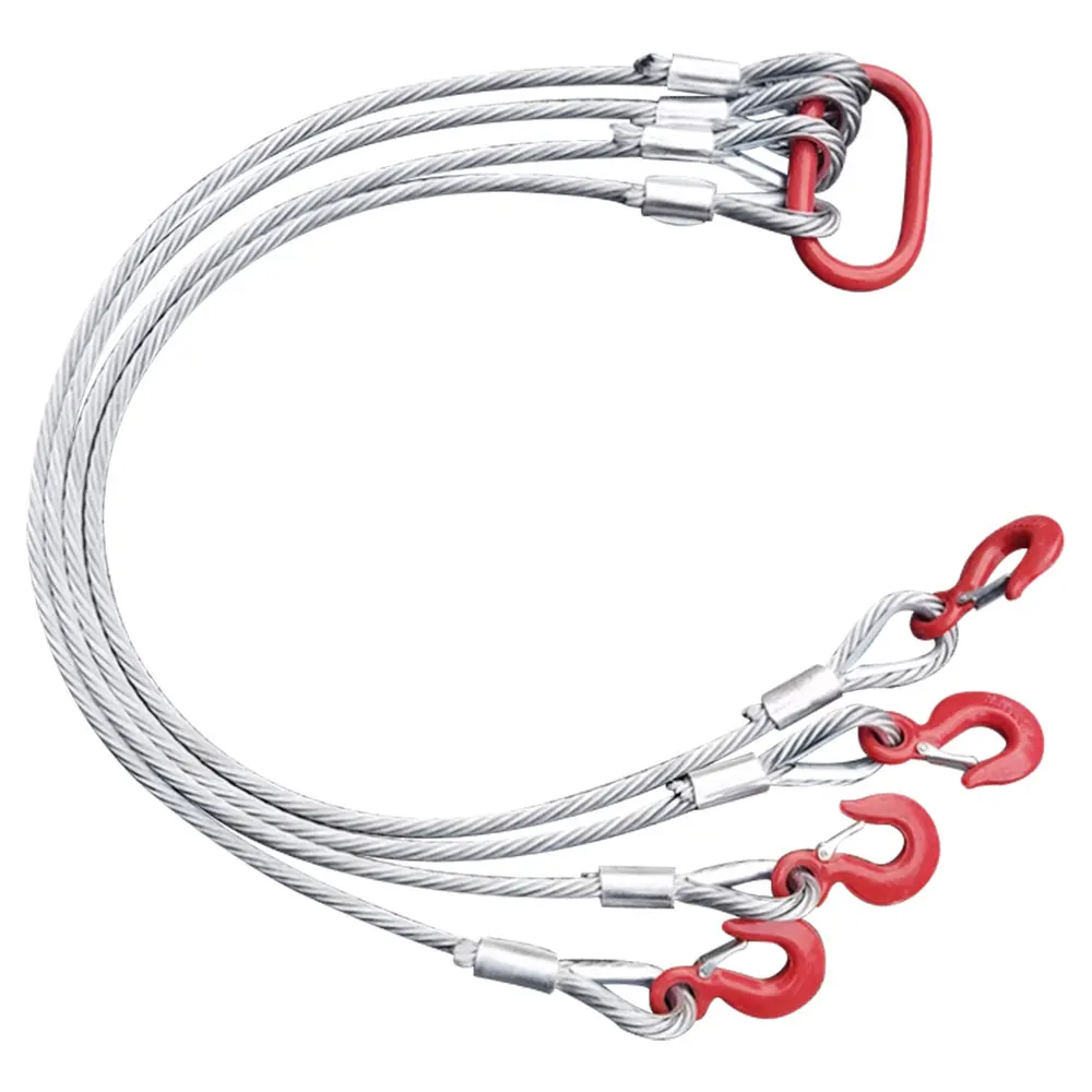 Galvanized 4 Leg Steel Core Steel Wire Rope Lifting Sling