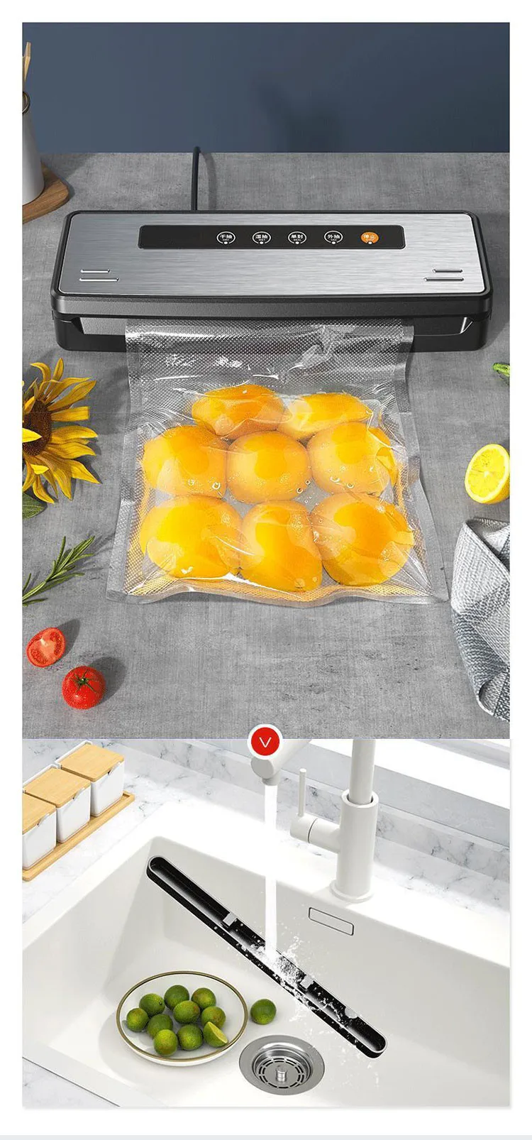 High Quality Custom Kitchen Vacuum Sealer Machine Kitchen Professional