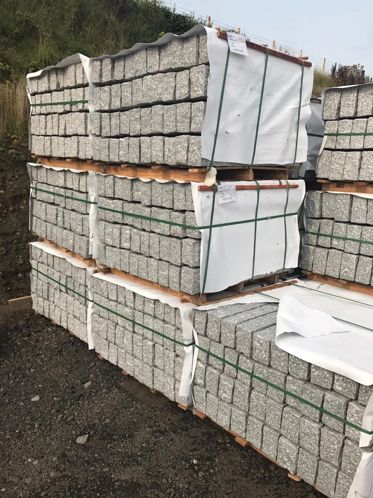G603 Granite Kerbstone Light Grey Granite Pineapple Kerbstone Driveway Paving Stones Granite Curbstone