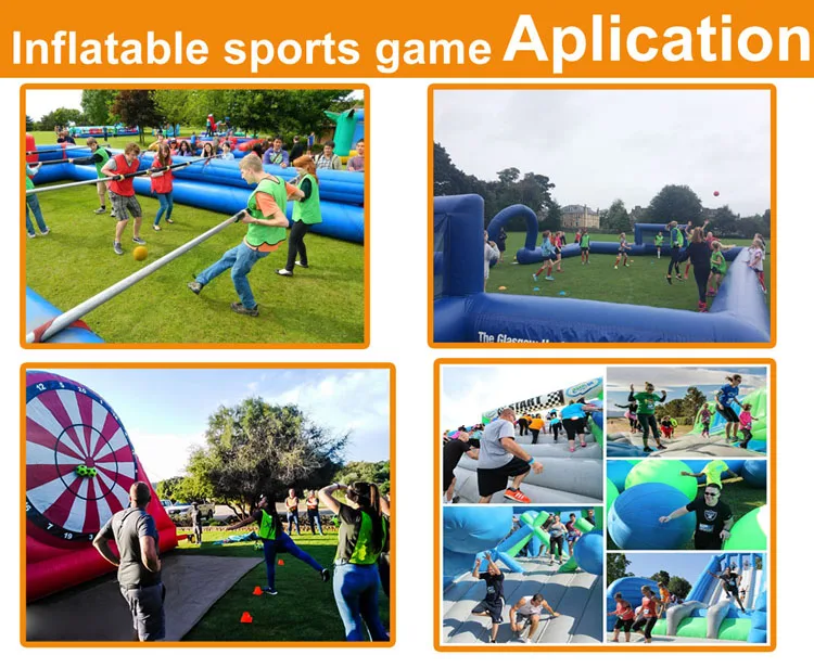 Multi-Sport PVC Inflatable Extreme Game Arena Octagon Football Basketball Hoop Tarpaulin Material Includes Repair Kits for