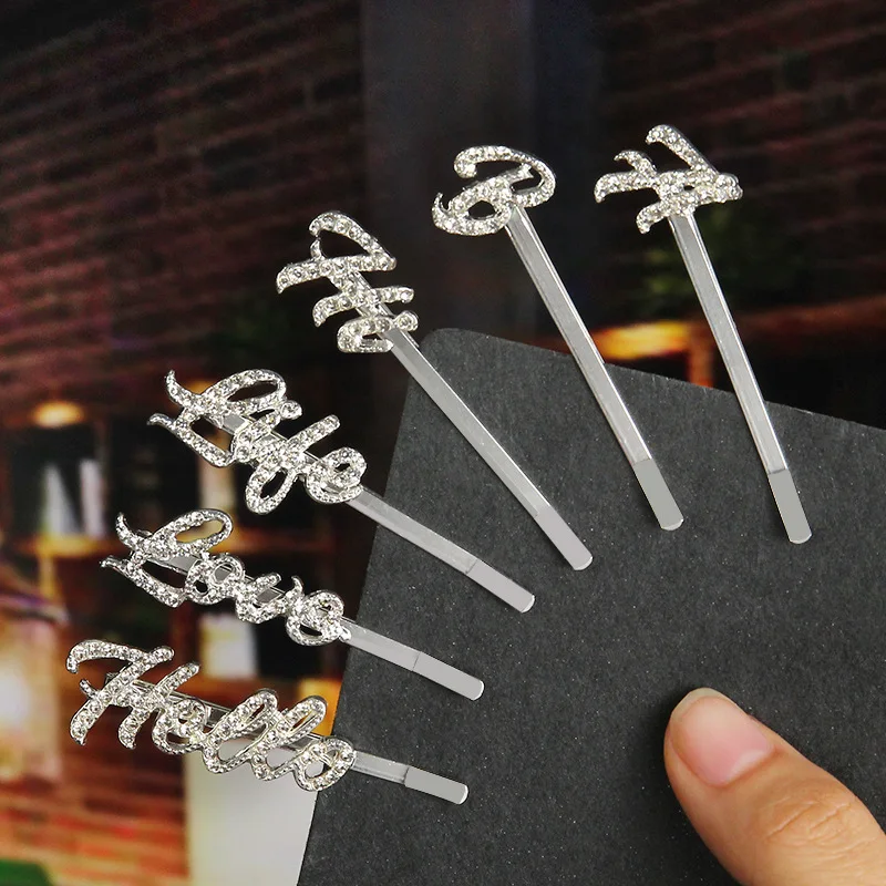 Заколки для волос со стразами