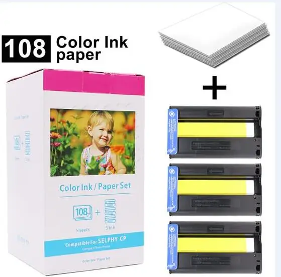 Wholesale Canon Selphy Ink Paper Set - 108 Sheets Glossy