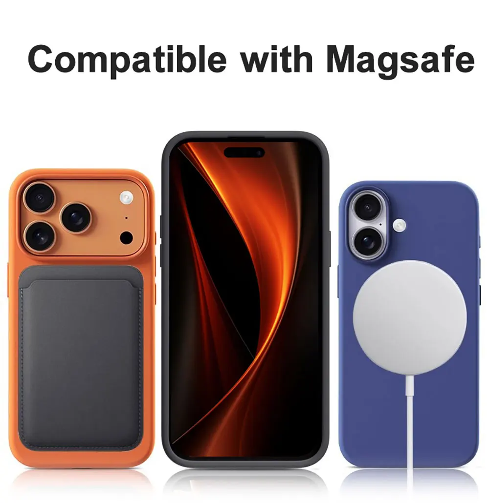 product laudtec magnetic liquid silicone case for iphone 12 17 ultra thin anti fingerprint  stain velvet lining skin friendly-4