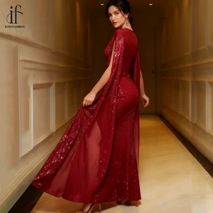 2026 Women's Sexy V-Neck Spaghetti Strap Slim Cashmere Diamond Floor-Length Pencil Split High-end Customization Sequined Dress