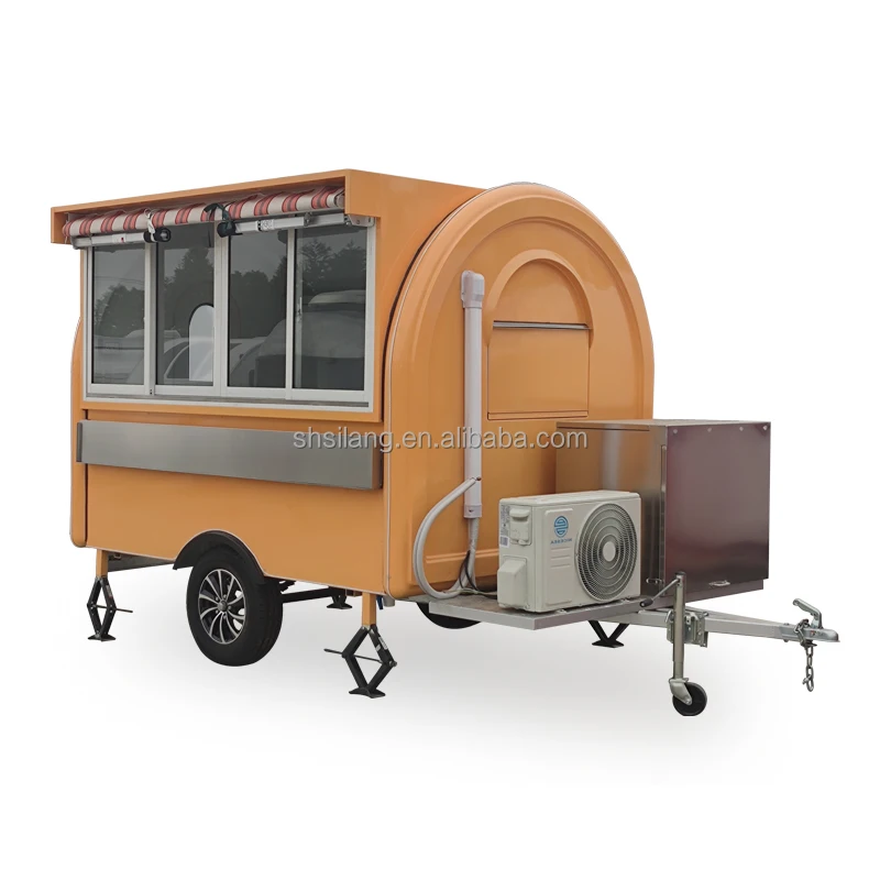 New Zealand Enclosed Fiberglass Mobile Ice Cream Food mobile Concession Trailer