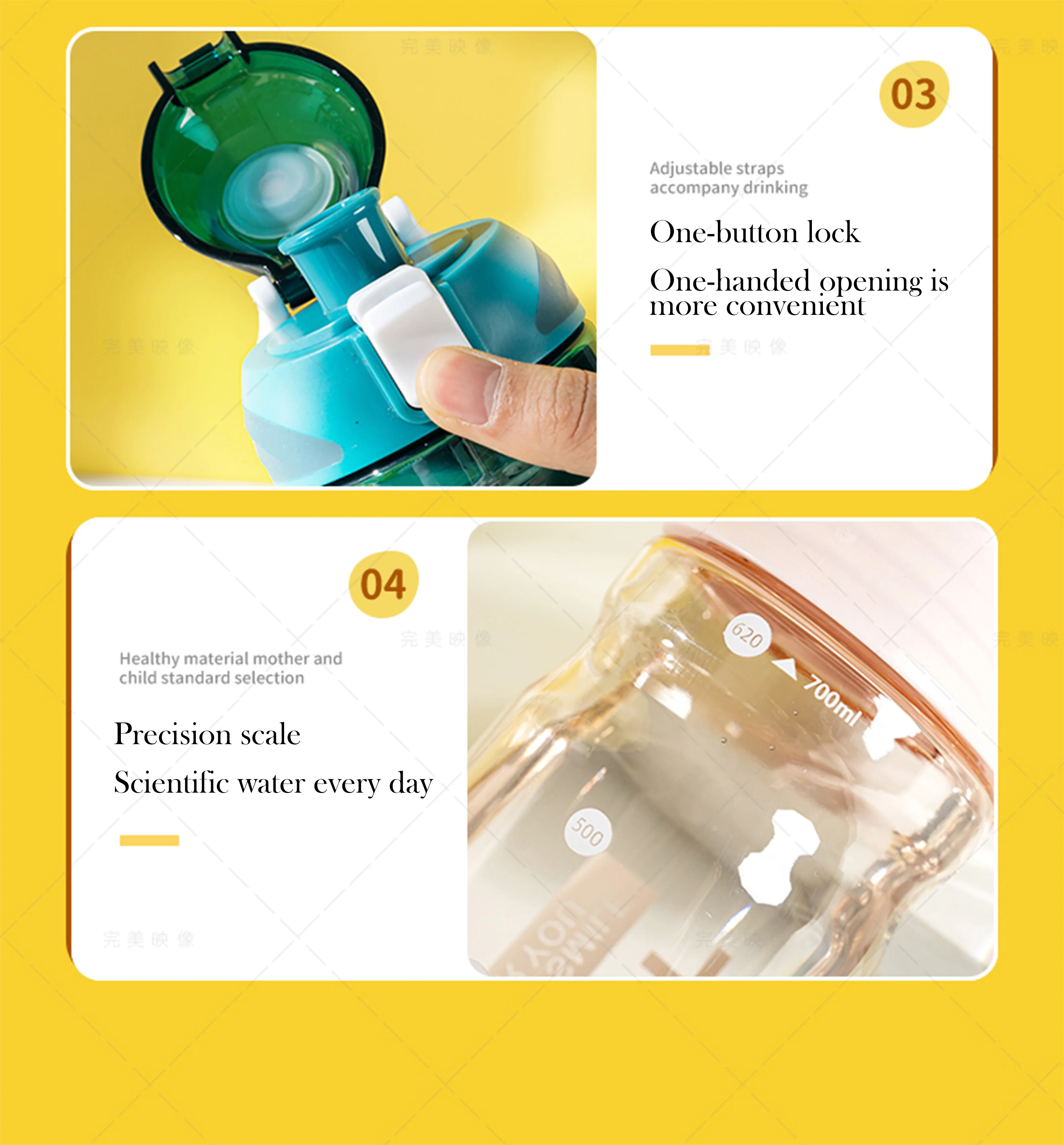 Large Capacity Transparent Plastic Water Bottle for Adults Custom Logo Direct Drinking Gym Outdoor Sports Bottle Applicable