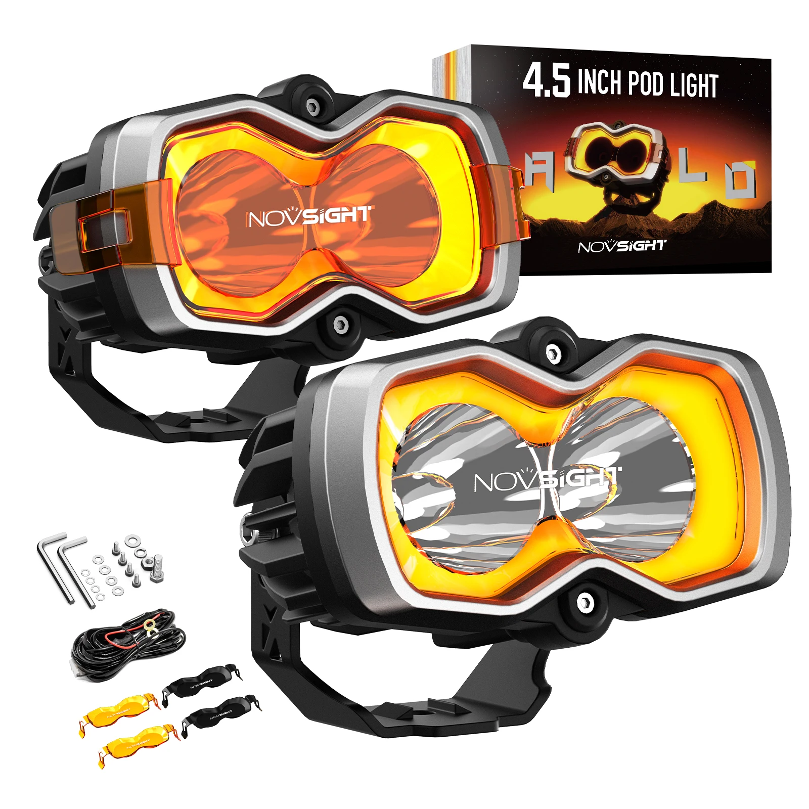 Novsight HALO Pro Series 6Inch DRL Dual Color 6500k Led Work Light
