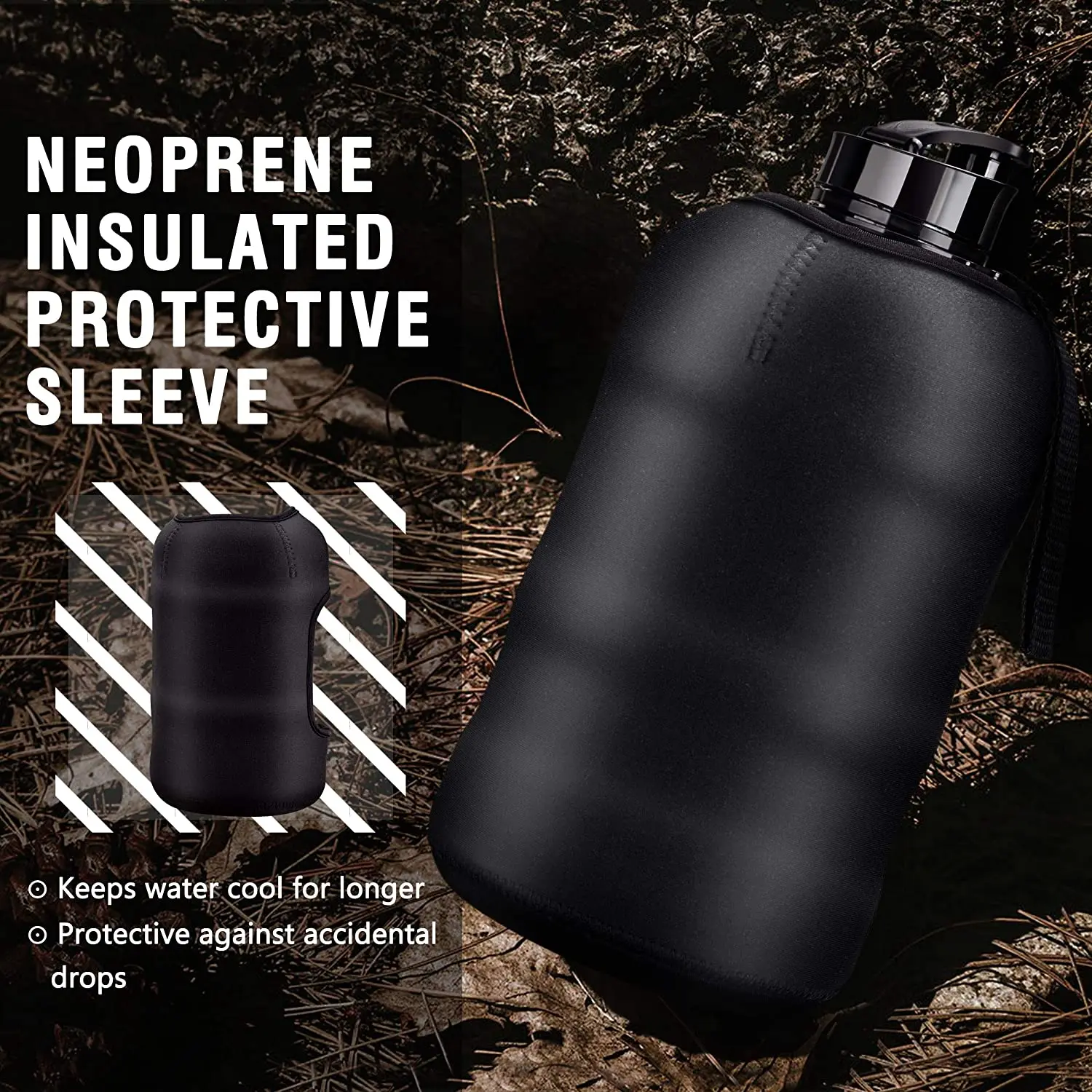 Gym Water Bottle With Case Bodybuilding Water Bottle Strong Durable