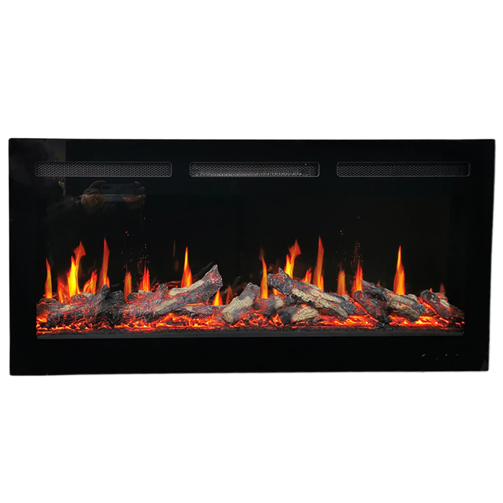Opti-V Series Realistic Flame Linear Built-In Electric Fireplace