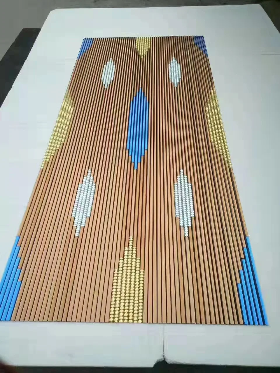 Custom Color Free Combination Glass Strip Wall Tile Transparent Solid Half Cylinder Mosaic