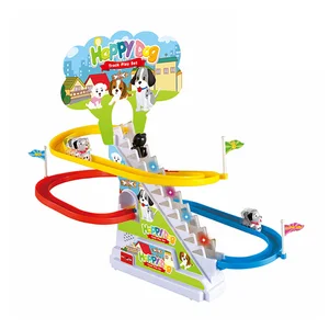EPT Hot Selling Plastic Puppy Stair Climbing Toys for Children Electric Puppy Track Toys With Music