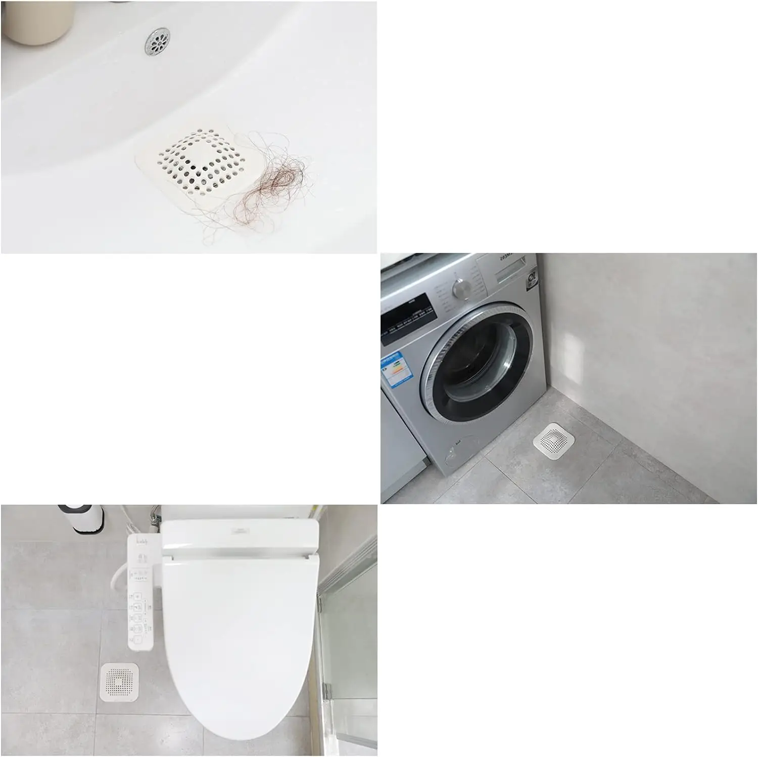 Durable Silicone Wool Plug Shower Drain Cover Bathtub Drain Protector Hair Receiver Kitchen Sink Screen Suction Cup