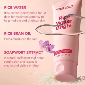 Gentle Foaming Face Wash for Sensitive Skin Hydrating Rice Ceramide Cleansing Cake Vegan Amino Acid Herbal Skin Brightening