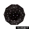 8 discos de papel octogonales de 23 cm (9 pulgadas) - Diseño de luna plateada y estrellas