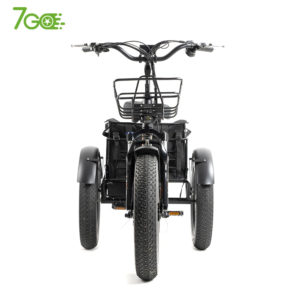 18.2ah литиевая батарея 3-х колесный Электрический грузовой велосипед 48v 750w трехколесный самокат с толстыми покрышками велосипед для взрослых электрических трехколесных велосипедов