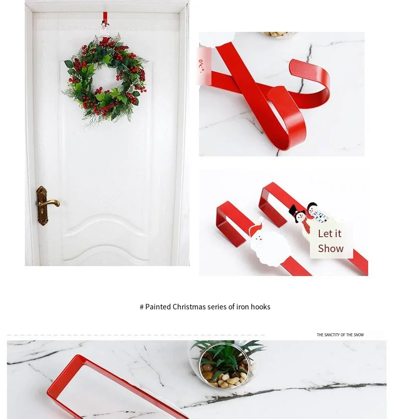 Christmas Home Christmas decorations Old Man painted Christmas wreaths novelty hooks wreath door hanging factory