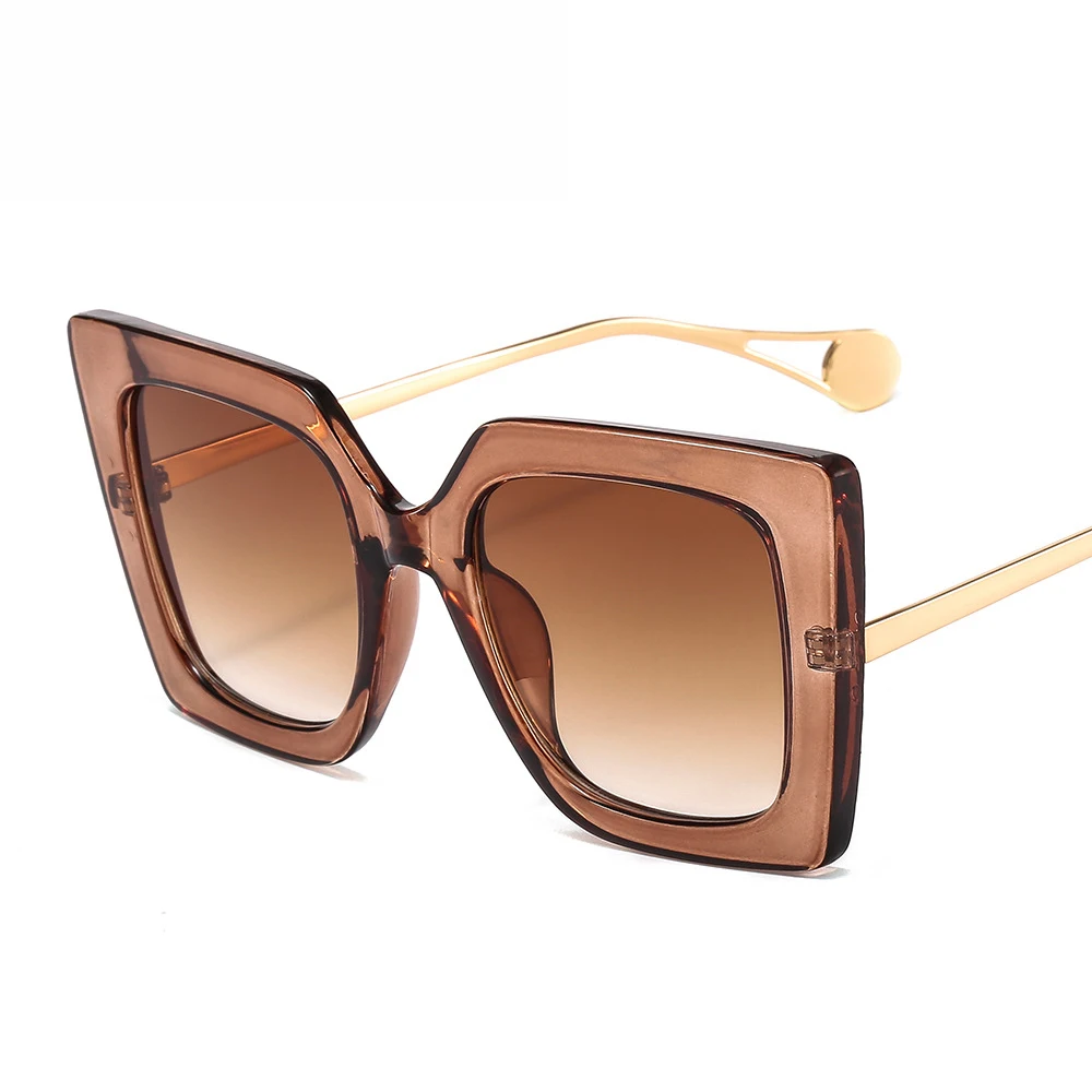 New Trend Retro Custom Uv400 Colorful Sunglasses Oversized Trending Eyewear Woman Square Sunglasses
