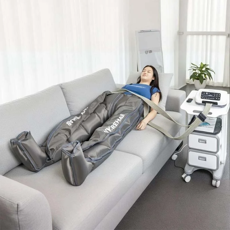 Zariadenie na pneumatickú kompresiu pre regeneráciu nôh s 6 komorami, zdravotníckeho kvalitatívneho štandardu