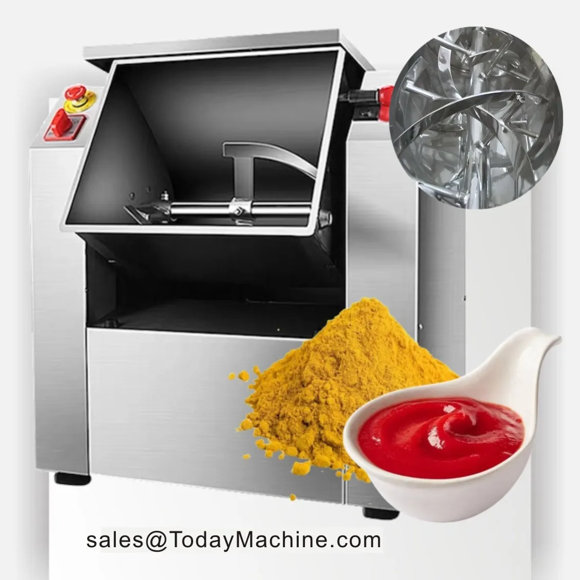 Automatic Ribbon Blender for Small Lab for Mixing Syrup Dry Spice Powder in Food Industry New Titanium Screw Mixer