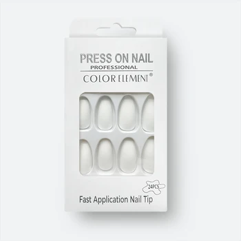 short nail tip  Press on Nails Newest Styles Trending Artificial Fingernails  custom-made Solid color Nail