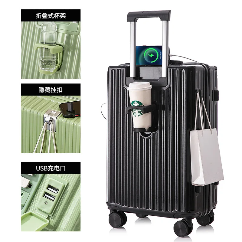 Koowo New Arrival Vintage Multifunctional Abs Pc Luggage Hardside
