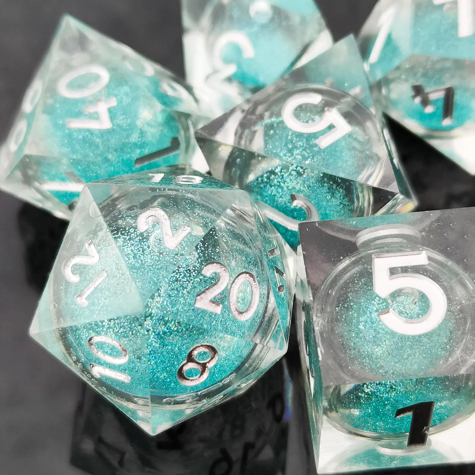 Bulk Custom Polyhedral Amethyst Gemstone Dice Dungeons And Dragons