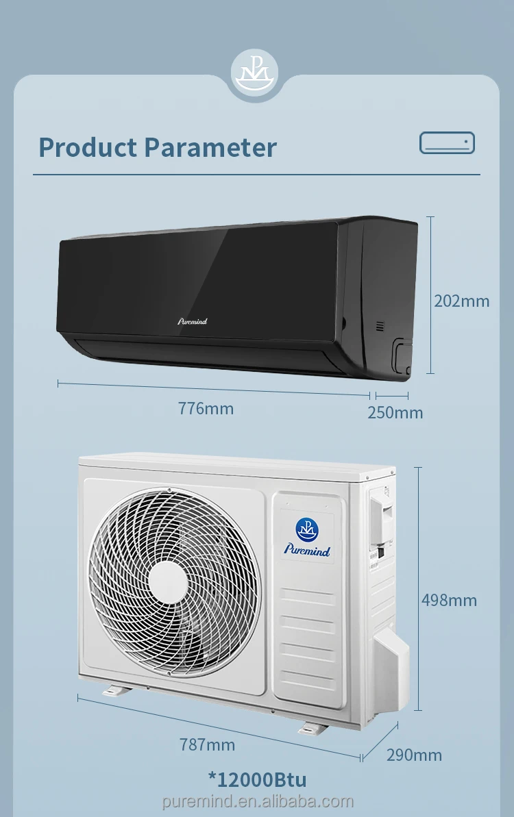 Puremind Eu Us R32r410a Inverter Split Air Conditioners 9000 24000btu Ductless Household Smart 4085