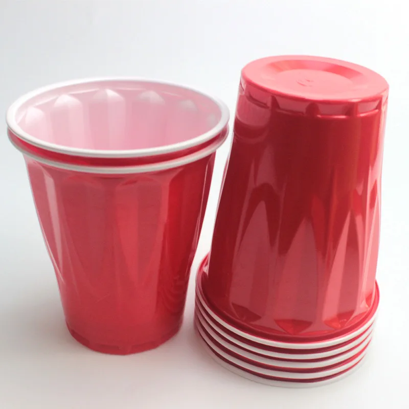 Best Selling Custom logo Printing Disposable Plastic16oz Red Blue Green PS 98mm Top Diameter for Cold Hot Drinking Octagonal Cup