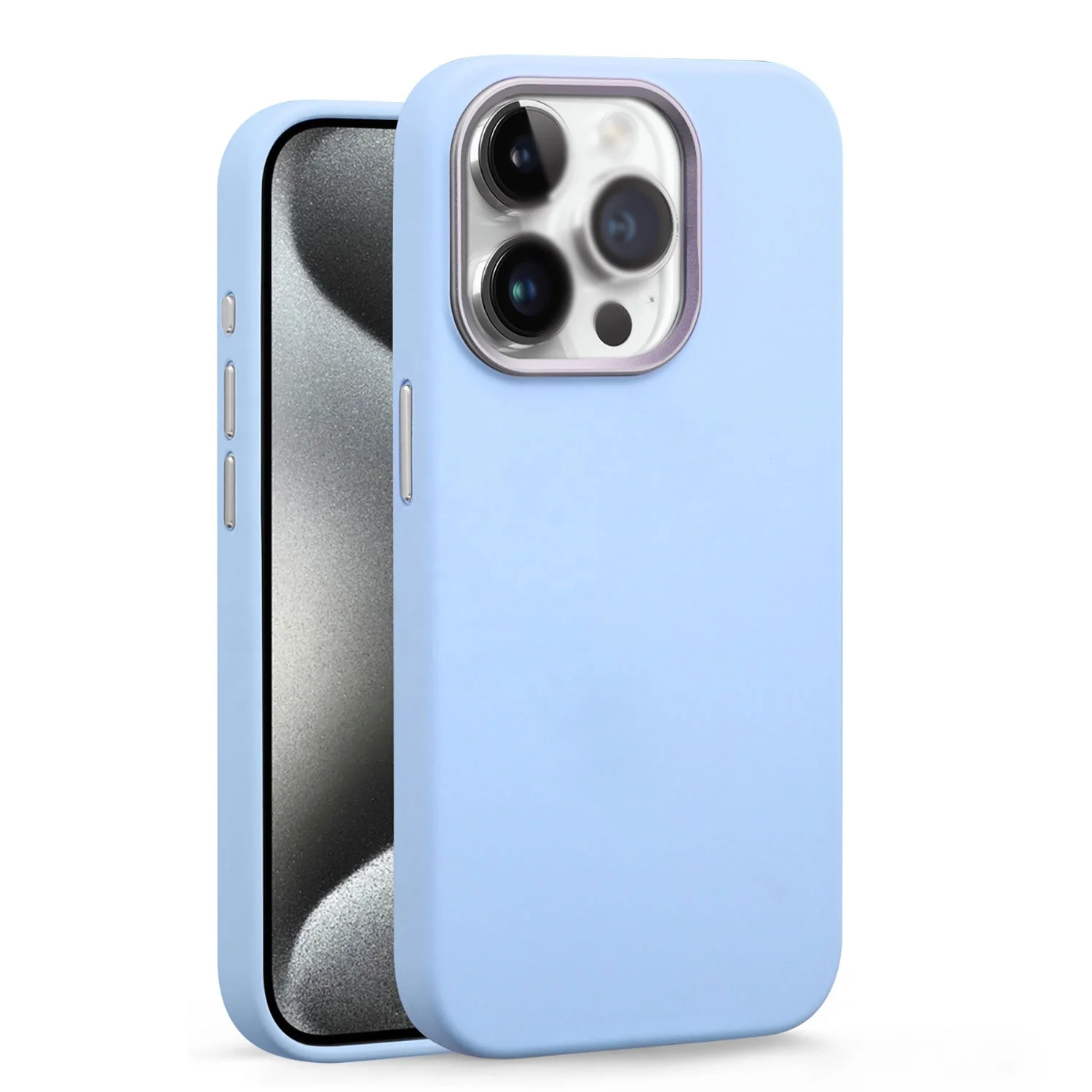 2024 New Fashion Premium Phone Case Liquid Silicon Magnetic With Camera Ring for iPhone 15 Pro Max Phone Colors Shockproof Cases