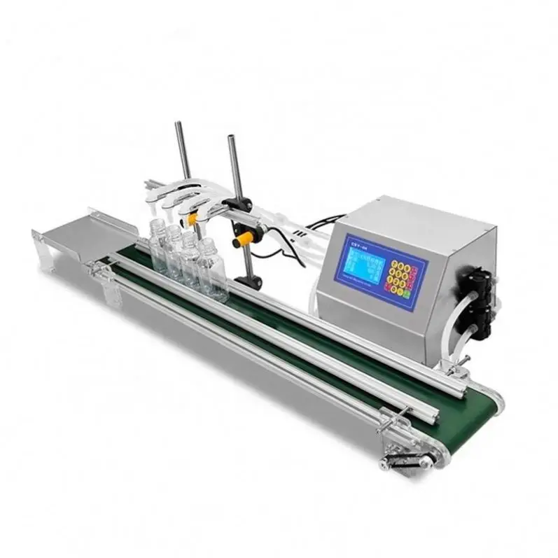TEBAK CSY-4H1200 Automatic Peristaltic Pump Small Liquid Filling Machine Four Line Conveyor Belt Filling Machine