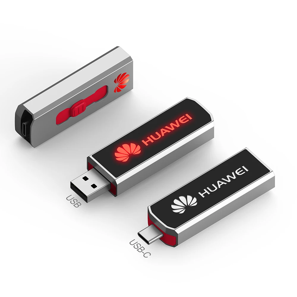 2in1 USB-C OTG USB flash drive with LED Light Up Logo(U51)