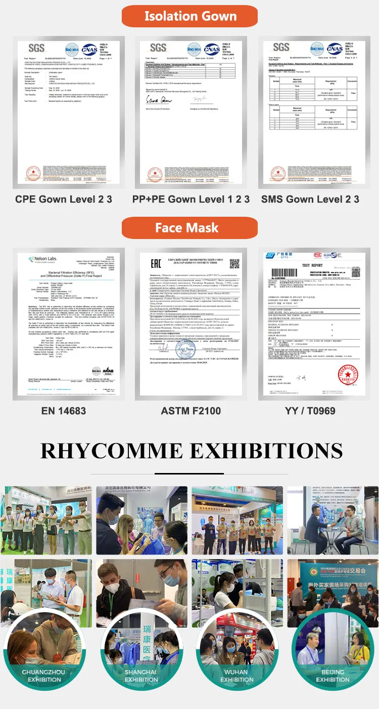 Rhycomme medical consumables disposable hospital uniform surgical gown