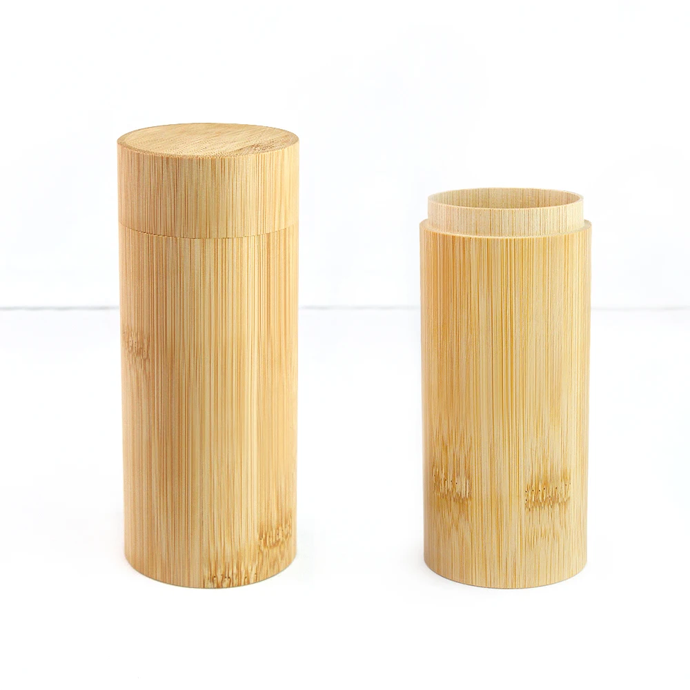 Private Label Acceptable Customized Bamboo Wooden Box Reusable Cylindrical Bamboo Wooden Box Important Holidays Wooden Gift Box