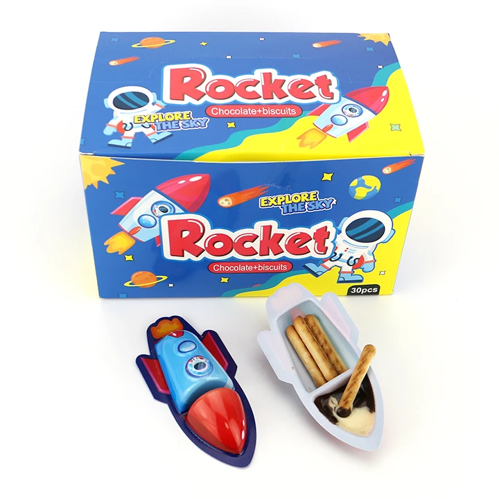 rocket chocolate biscuit