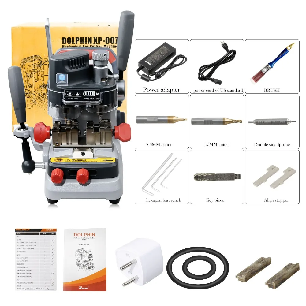 Xhorse Manually Car Key Cutting Machine DOLPHIN XP007 Digital for Laser Dimple/Flat Keys XP-007 Key Cutter