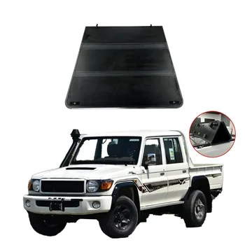 YBJ car accessories hard tri fold tonneau truck bed cover Double Cabin for Land Cruiser LC76 79 FJ79 2007-2021 Tonneau Cover