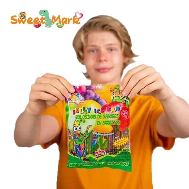 High Quality Assorted Fruit Flavour Jelly Straws Sticks Candy In Bag